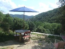 Location chambres d'htes en Cvennes - vue de la salle de sjour